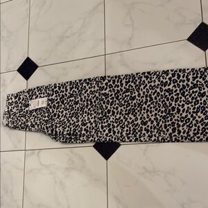 Zara Black and White Flare Wide Leg Jeans